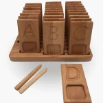 סט 26 לוחיות אותיות עץ אנגלית