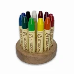 מעמד עץ עגול ל12 צבעים